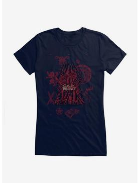 Game Of Thrones Blood Stained Throne Girls T-Shirt, NAVY, hi-res