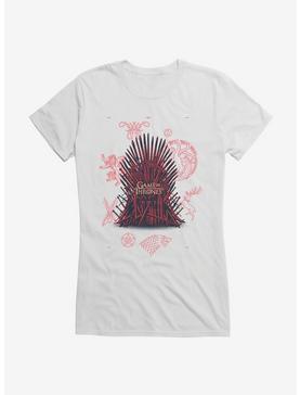 Game Of Thrones Blood Stained Throne Girls T-Shirt, WHITE, hi-res