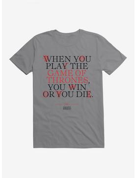 Game Of Thrones Cersi Quote Win Or Die T-Shirt, STORM GREY, hi-res