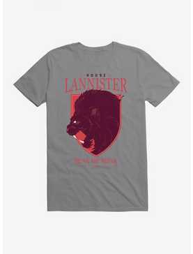 Game Of Thrones House Lannister Lion Words T-Shirt, STORM GREY, hi-res