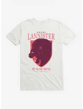 Game Of Thrones House Lannister Lion Words T-Shirt, WHITE, hi-res