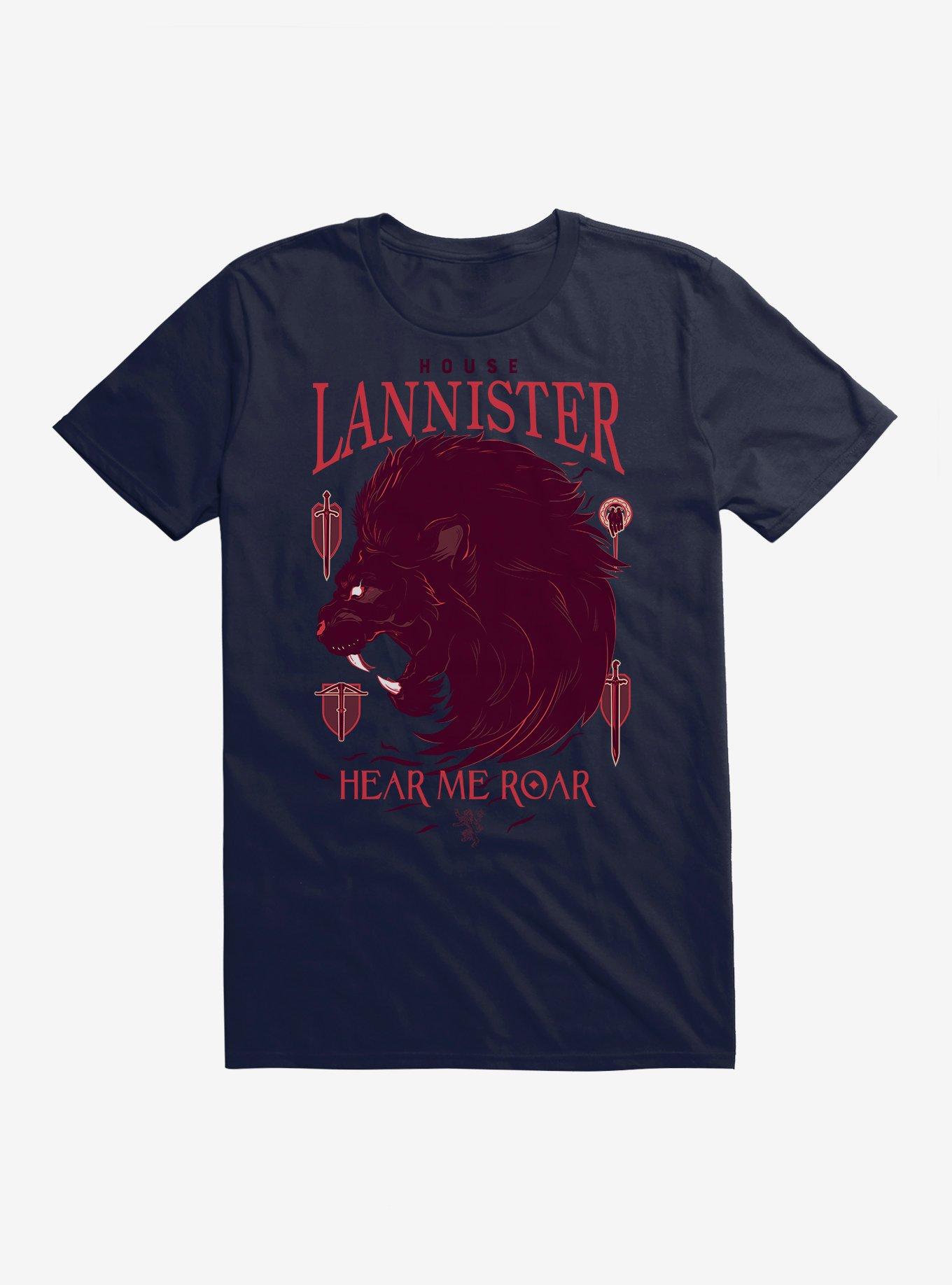 Game Of Thrones House Lannister Words T-Shirt, NAVY, hi-res