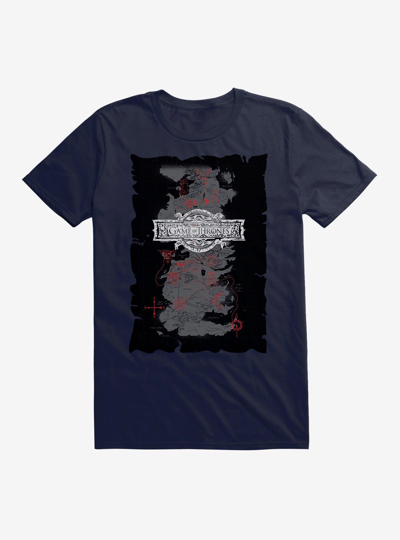 Game Of Thrones Map T-Shirt, NAVY, hi-res