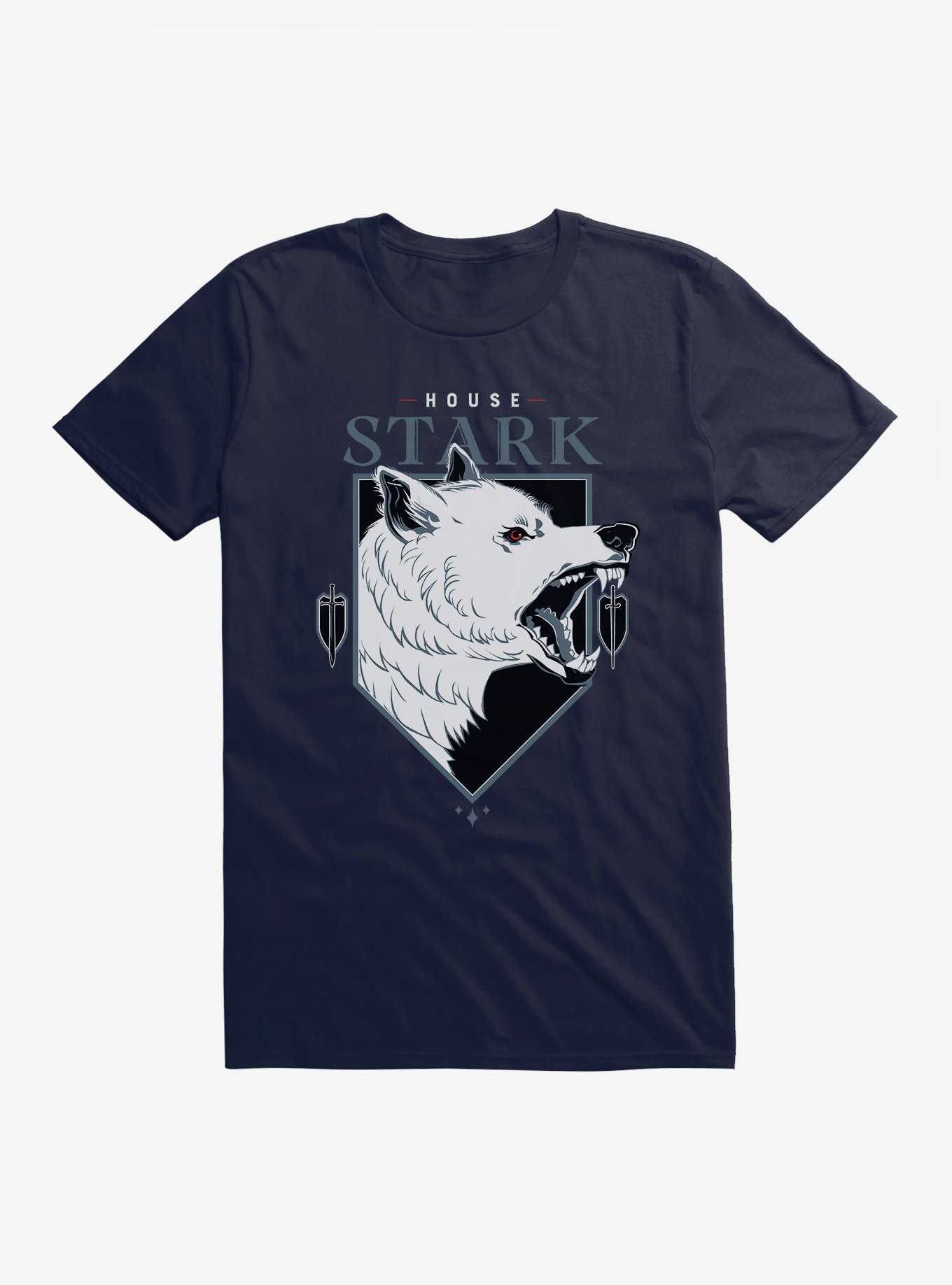 Game Of Thrones House Stark Direwolf T-Shirt, NAVY, hi-res