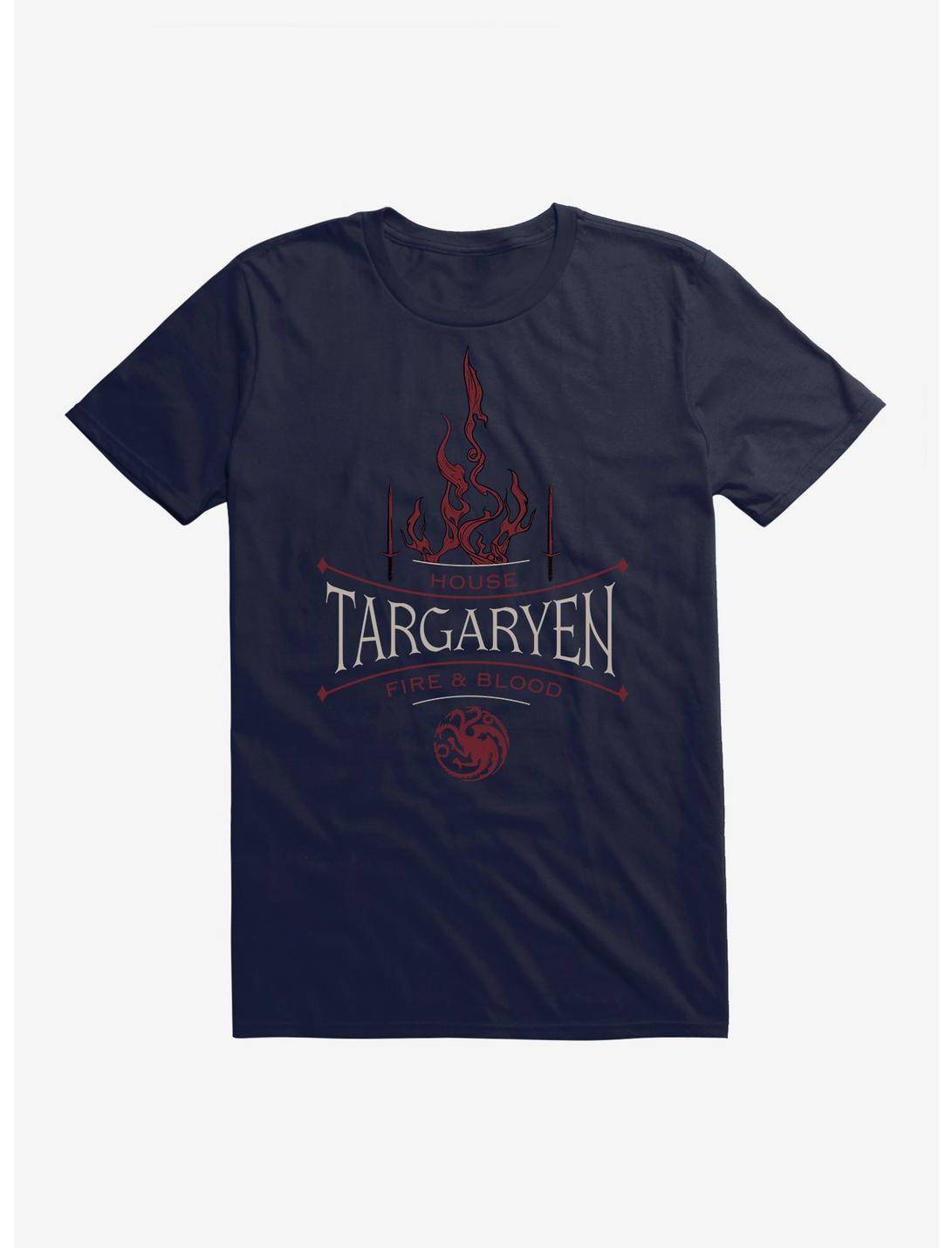 Game Of Thrones House Targaryen Fire T-Shirt, NAVY, hi-res