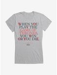 Game Of Thrones Cersi Quote Win Or Die Girls T-Shirt, HEATHER, hi-res