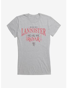 Game Of Thrones House Lannister Hear Me Roar Girls T-Shirt, HEATHER, hi-res