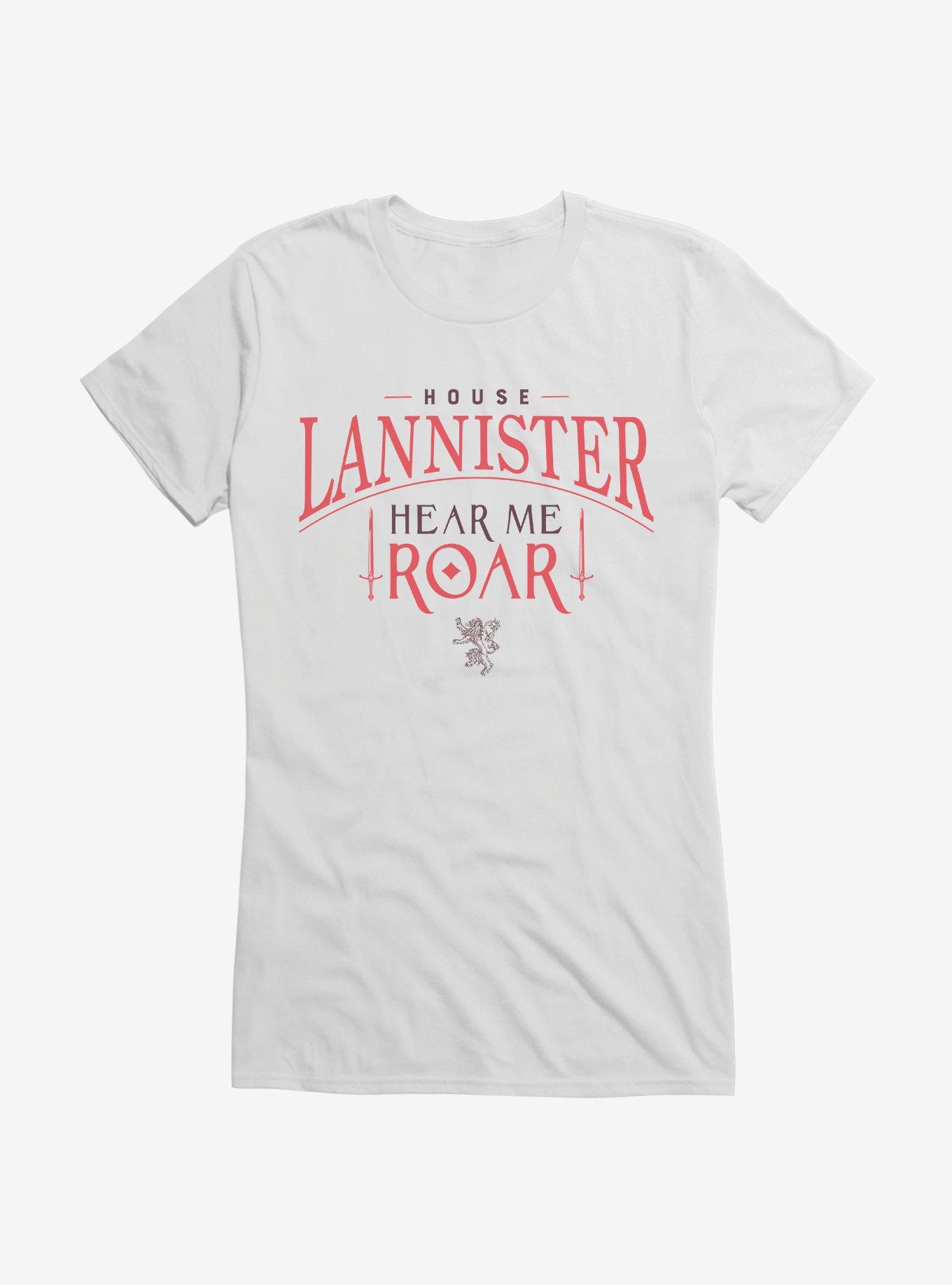 Game Of Thrones House Lannister Hear Me Roar Girls T-Shirt