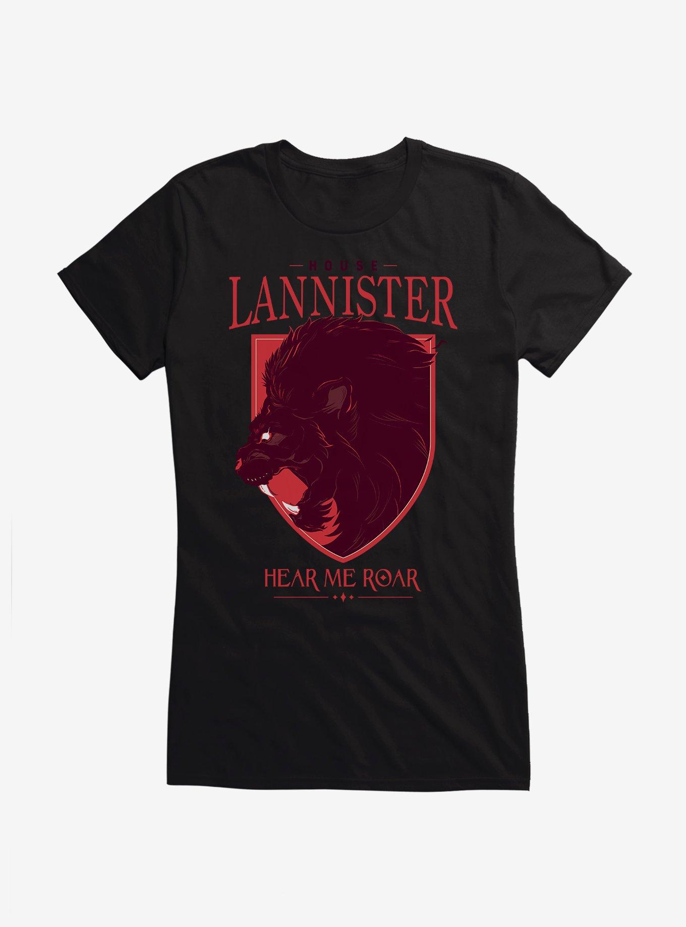 Game Of Thrones House Lannister Lion Words Girls T-Shirt