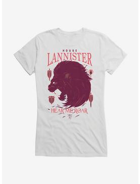 Game Of Thrones House Lannister Words Girls T-Shirt, WHITE, hi-res