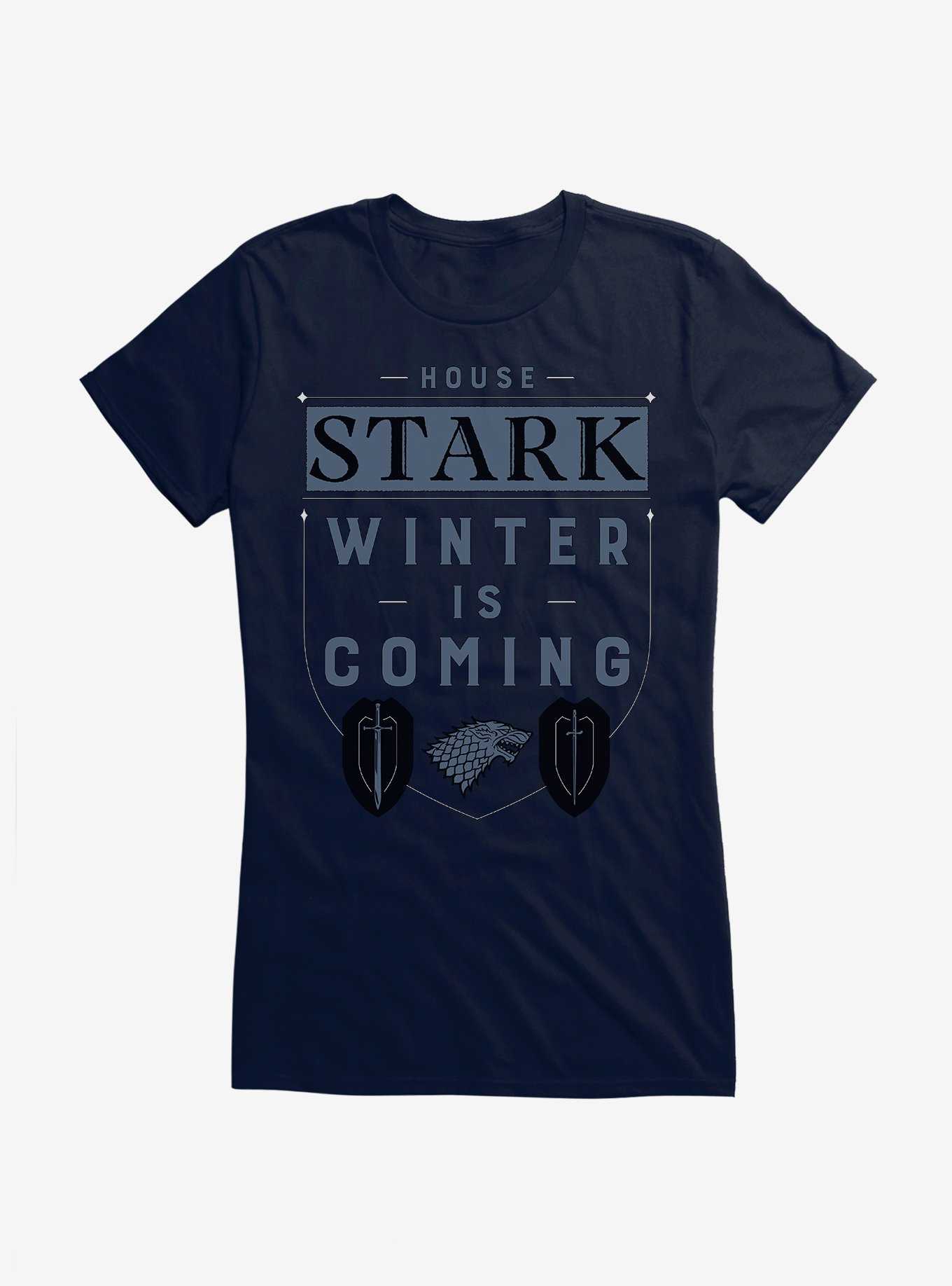 Game Of Thrones House Stark Words Script Girls T-Shirt, , hi-res