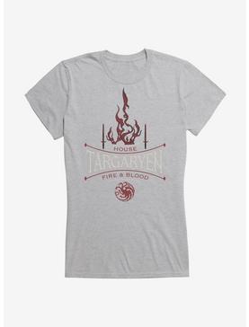 Game Of Thrones House Targaryen Fire Girls T-Shirt, HEATHER, hi-res