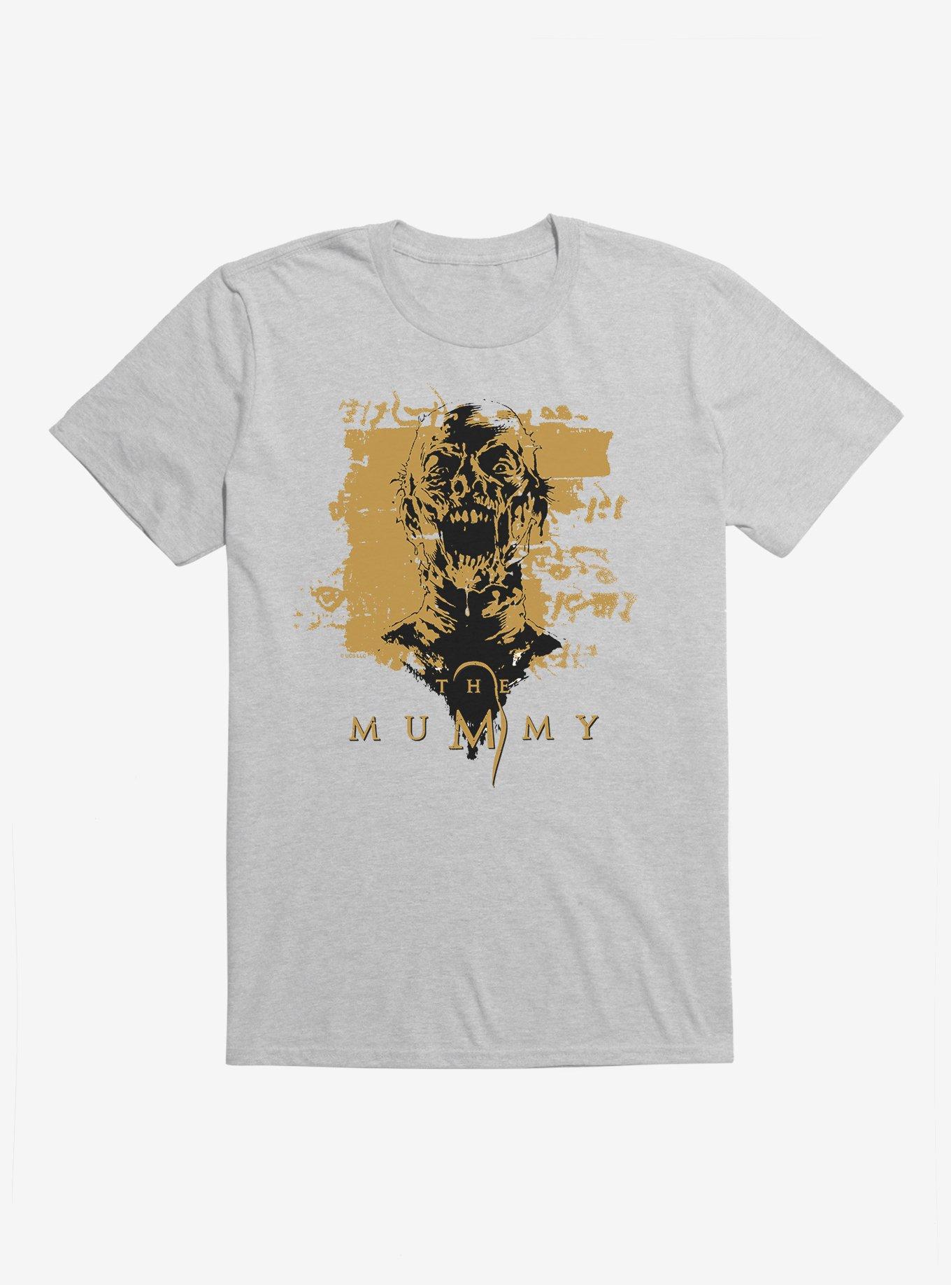The Mummy Distressed Hieroglyphics T-Shirt, SPORT GRAY, hi-res
