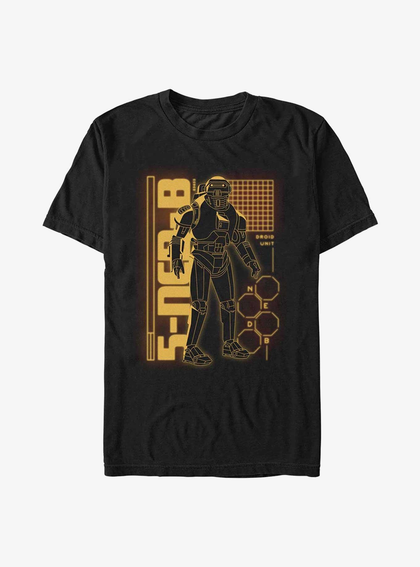 geïrriteerd raken motor Hoorzitting Star Wars Obi-Wan Kenobi 5-NED-B Droid T-Shirt - BLACK | BoxLunch