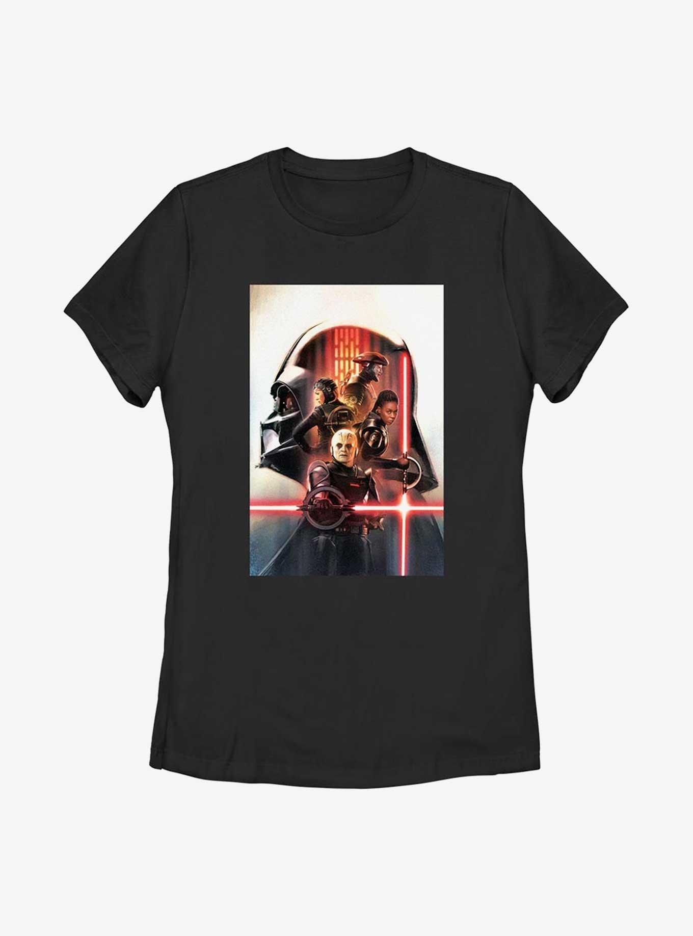 Star Wars Obi-Wan Kenobi Vader Profile Poster Womens T-Shirt, BLACK, hi-res