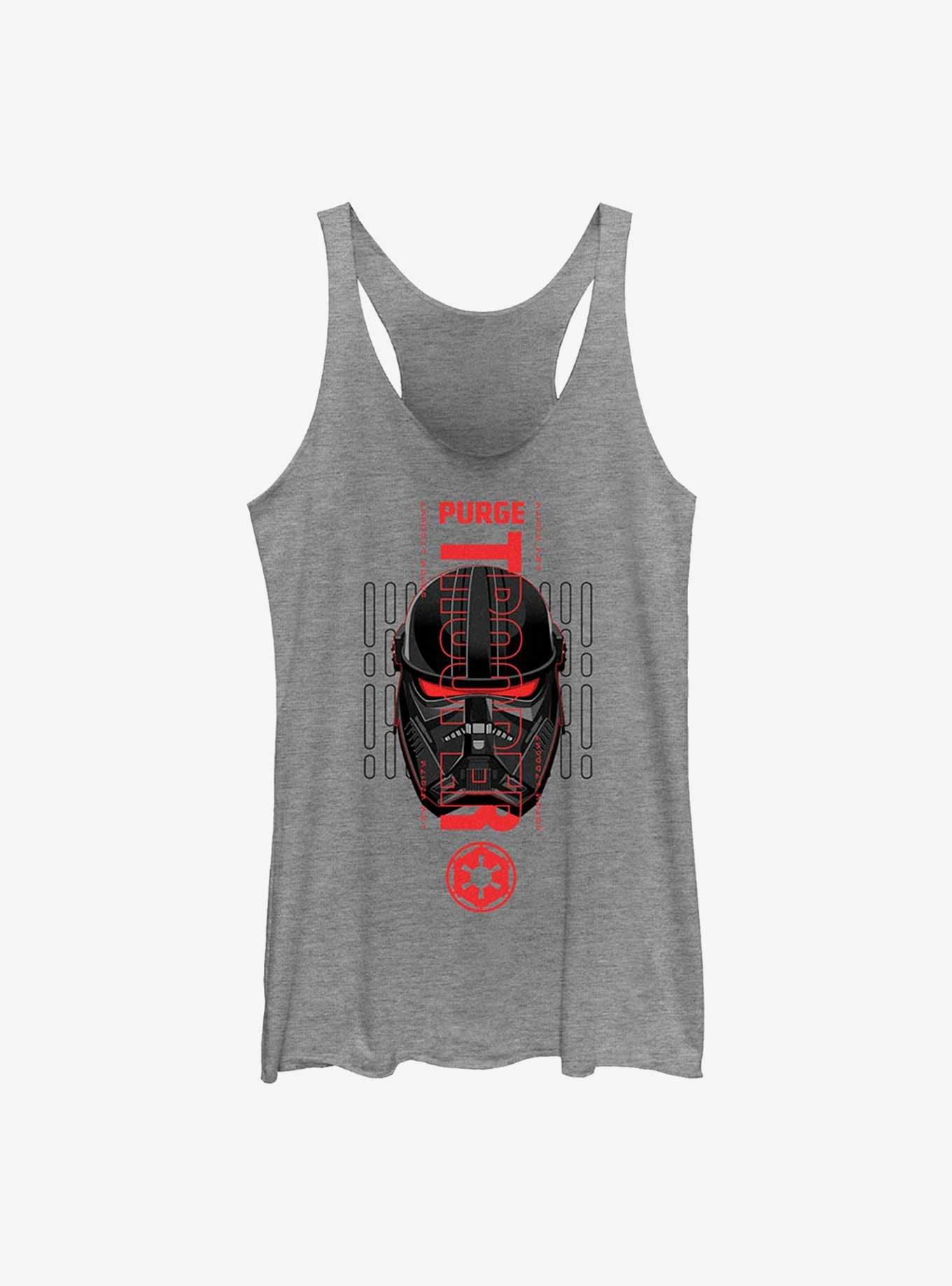 Star Wars Obi-Wan Kenobi Purge Trooper Head Womens Tank Top, GRAY HTR, hi-res