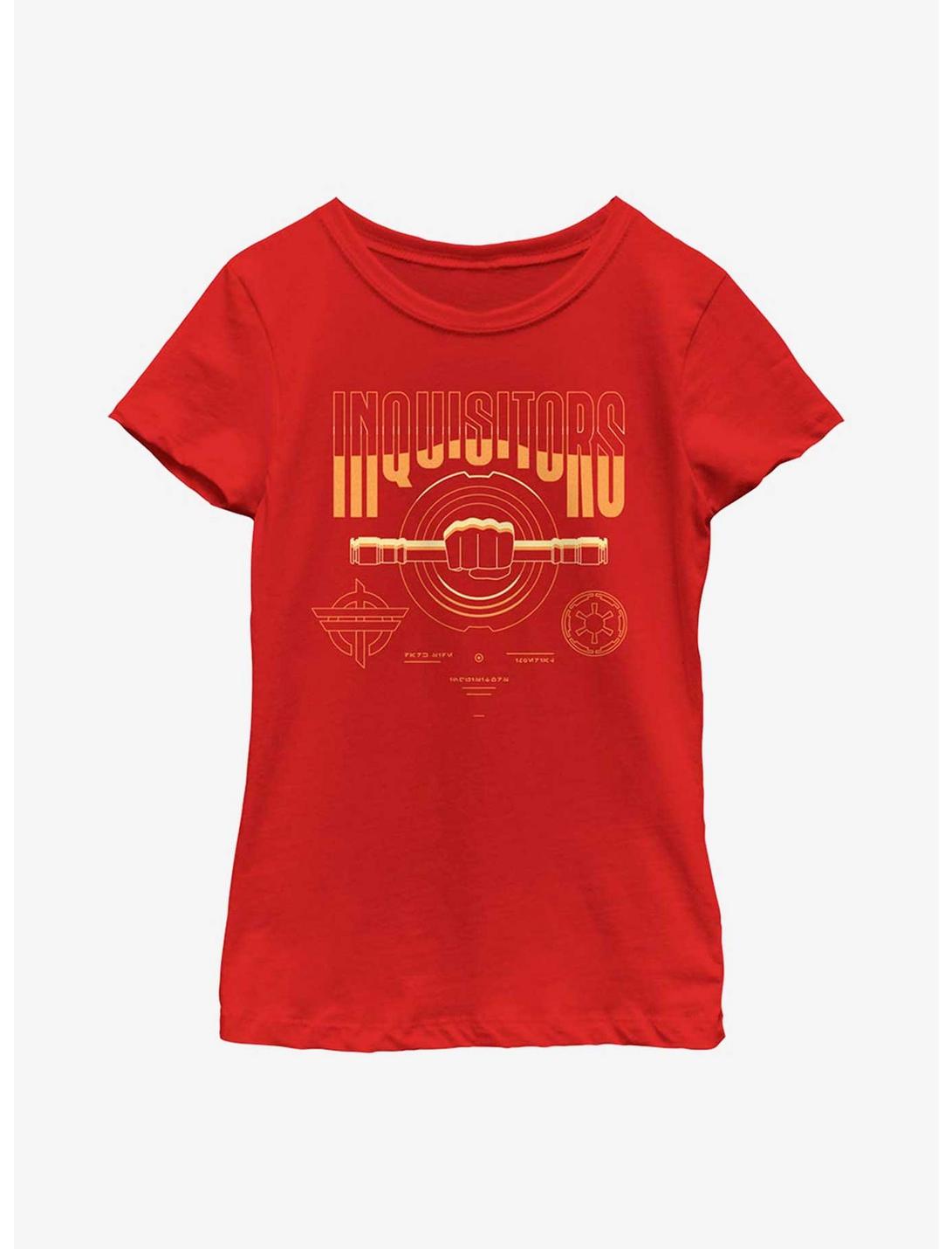 Star Wars Obi-Wan Kenobi Inquisitors Collegiate Youth Girls T-Shirt, RED, hi-res