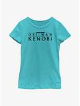 Star Wars Obi-Wan Kenobi Logo Weathered Youth Girls T-Shirt, TAHI BLUE, hi-res