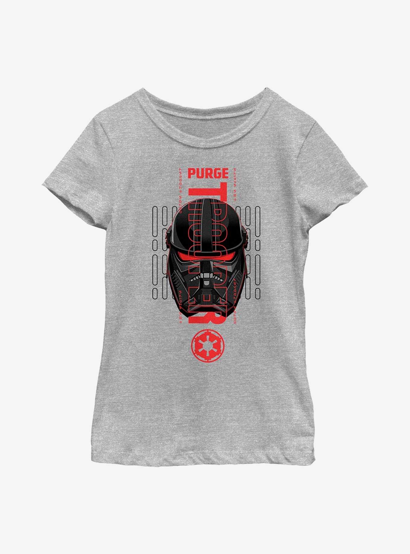 Star Wars Obi-Wan Kenobi Purge Trooper Head Youth Girls T-Shirt, ATH HTR, hi-res