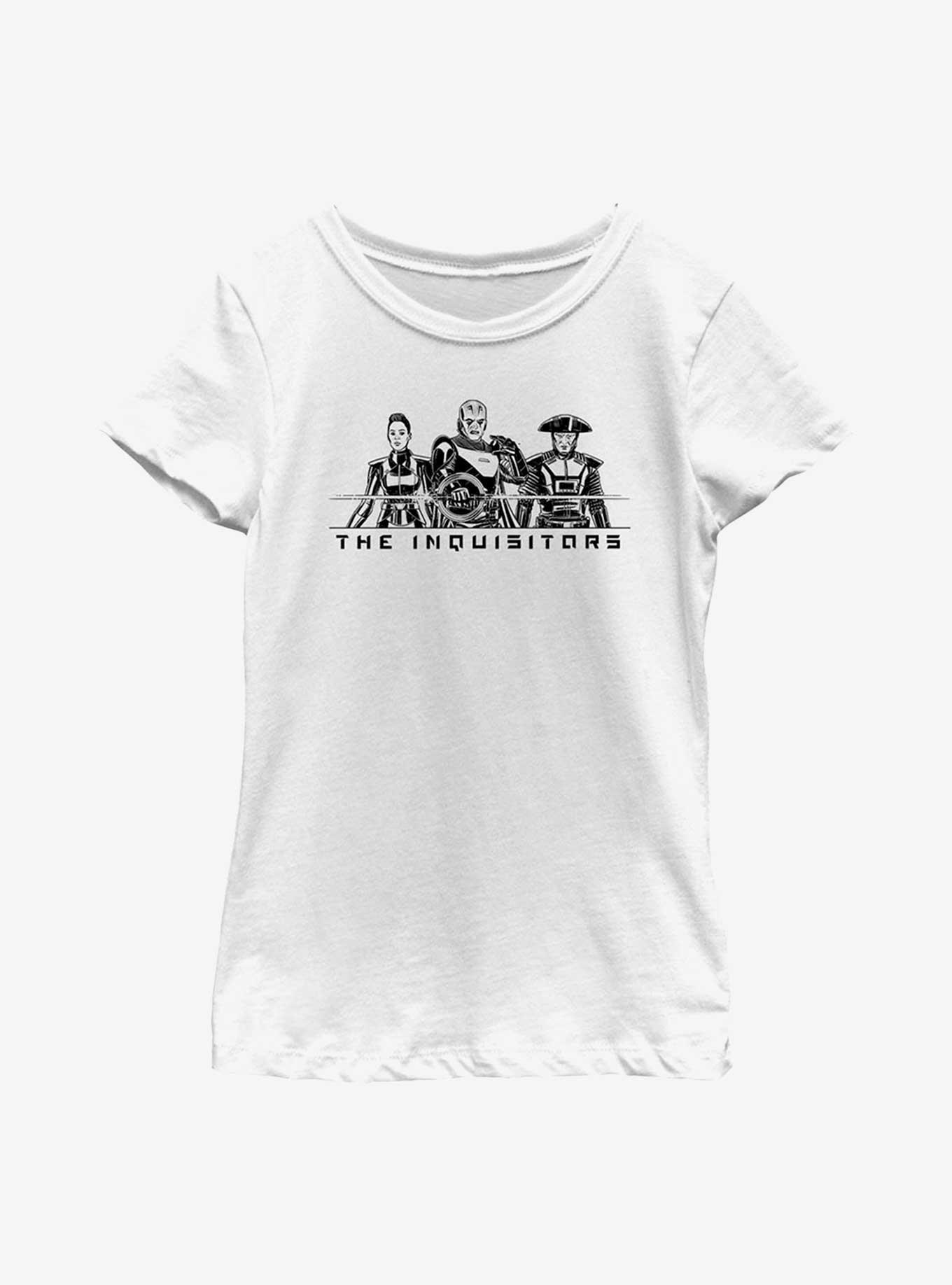 Star Wars Obi-Wan Kenobi The Inquisitors Trio Youth Girls T-Shirt, WHITE, hi-res