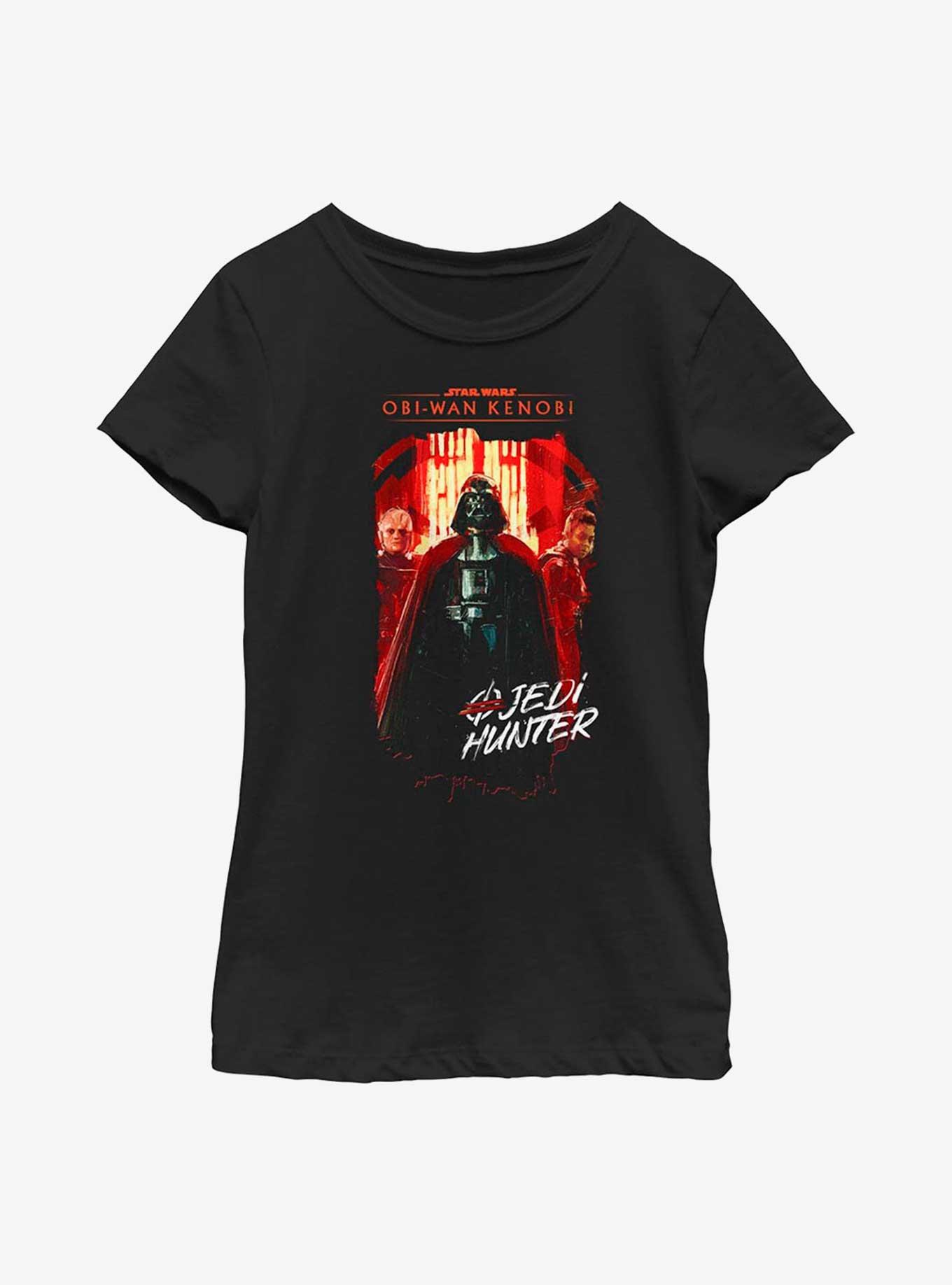 Star Wars Obi-Wan Kenobi Jedi Hunter Darth Vader And Inquistors Youth Girls T-Shirt, BLACK, hi-res