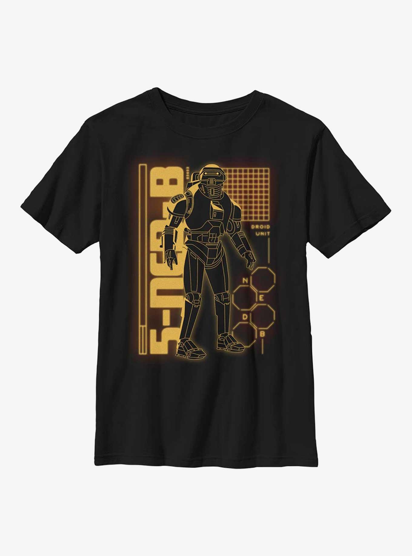 Star Wars Obi-Wan Kenobi 5-NED-B Droid Youth T-Shirt, BLACK, hi-res