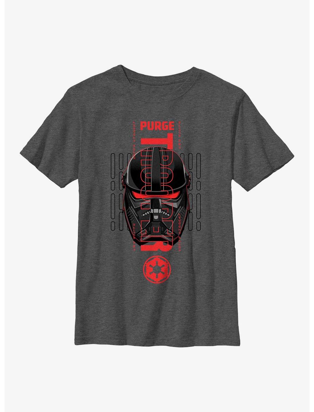 Star Wars Obi-Wan Kenobi Purge Trooper Head Youth T-Shirt, CHAR HTR, hi-res