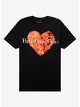 Three Days Grace Heart Flame Boyfriend Fit T-Shirt, BLACK, hi-res
