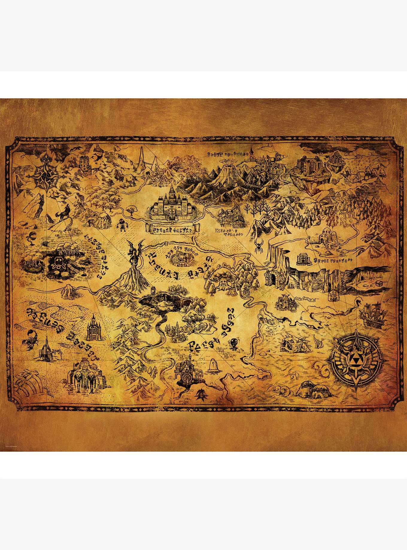 The Legend of Zelda Map Tapestry, , hi-res