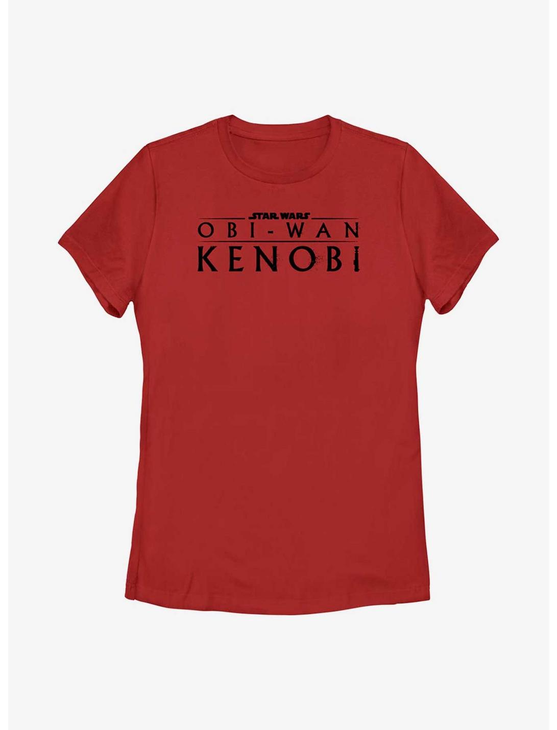 Star Wars Obi-Wan Kenobi Logo Weathered Womens T-Shirt, RED, hi-res