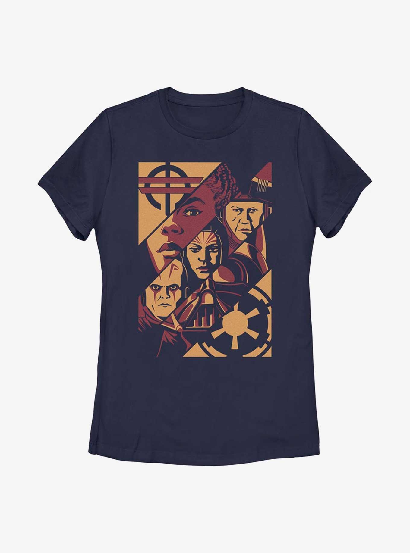 Star Wars Obi-Wan Kenobi Split Panels Womens T-Shirt, NAVY, hi-res