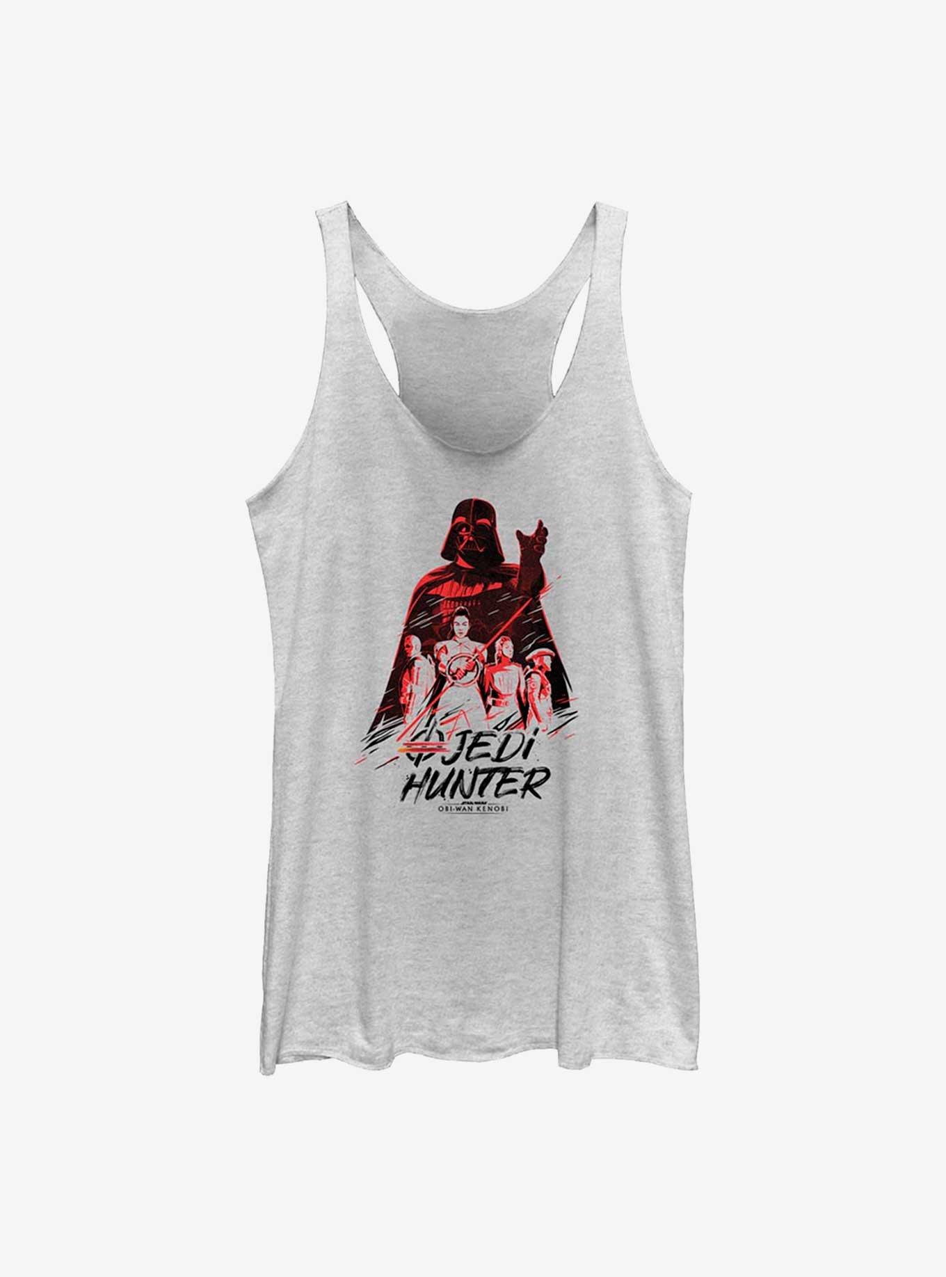Star Wars Obi-Wan Kenobi Jedi Hunter Womens Tank Top, WHITE HTR, hi-res view 1