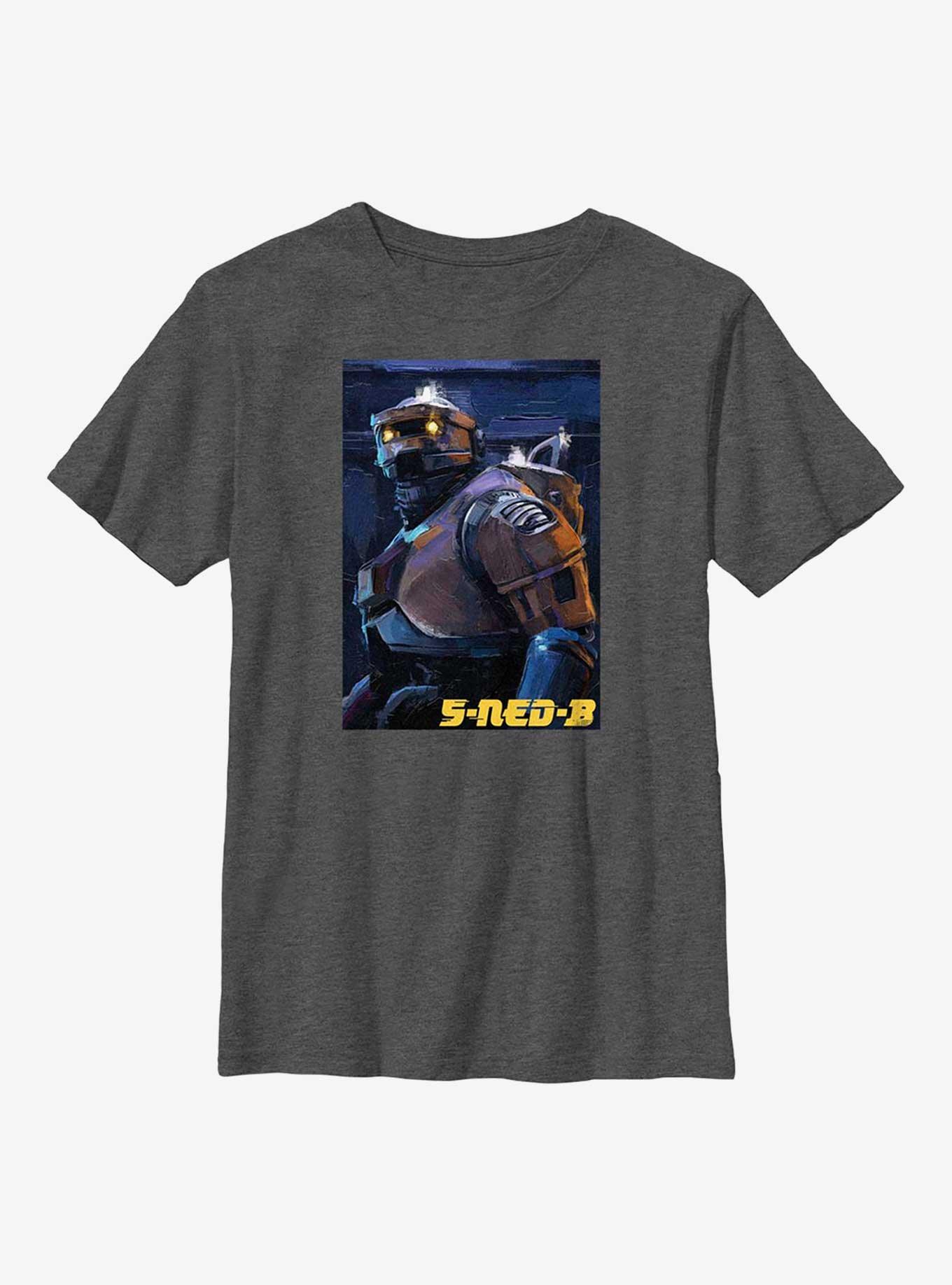 Star Wars Obi-Wan Kenobi 5-NED-B Painting Youth T-Shirt, CHAR HTR, hi-res view 1