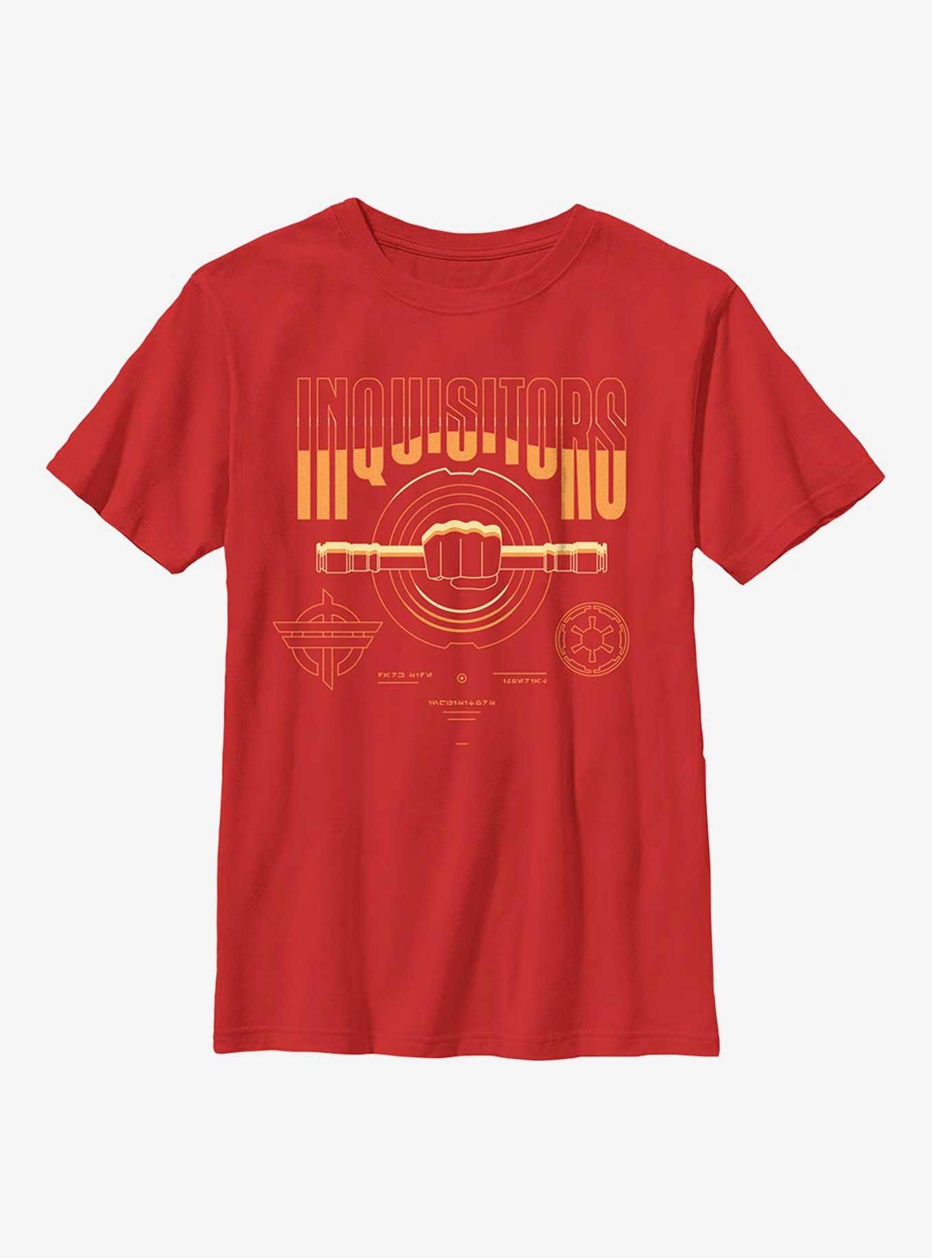 Star Wars Obi-Wan Kenobi Inquisitors Collegiate Youth T-Shirt, RED, hi-res