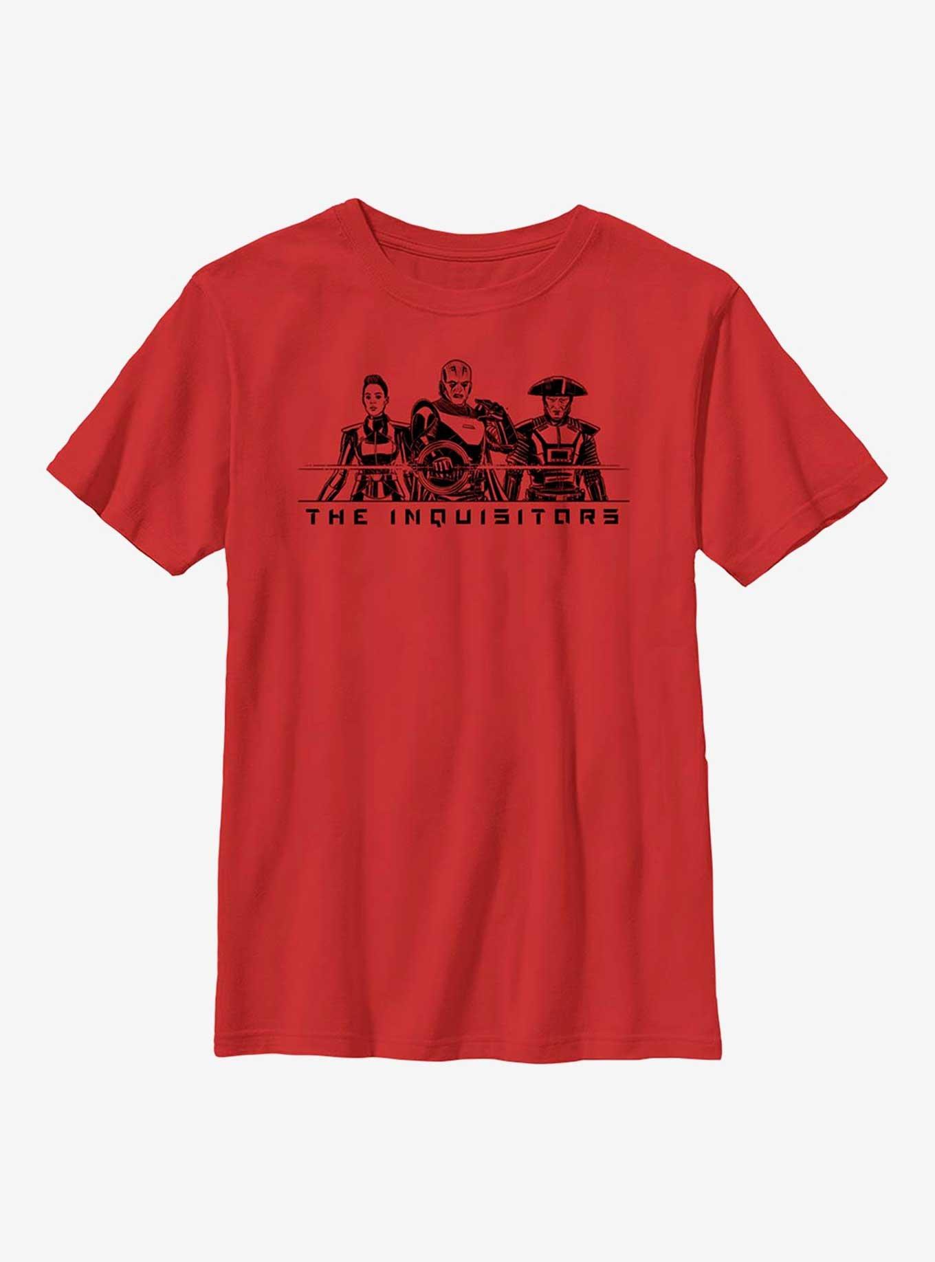 Star Wars Obi-Wan Kenobi The Inquisitors Trio Youth T-Shirt, RED, hi-res