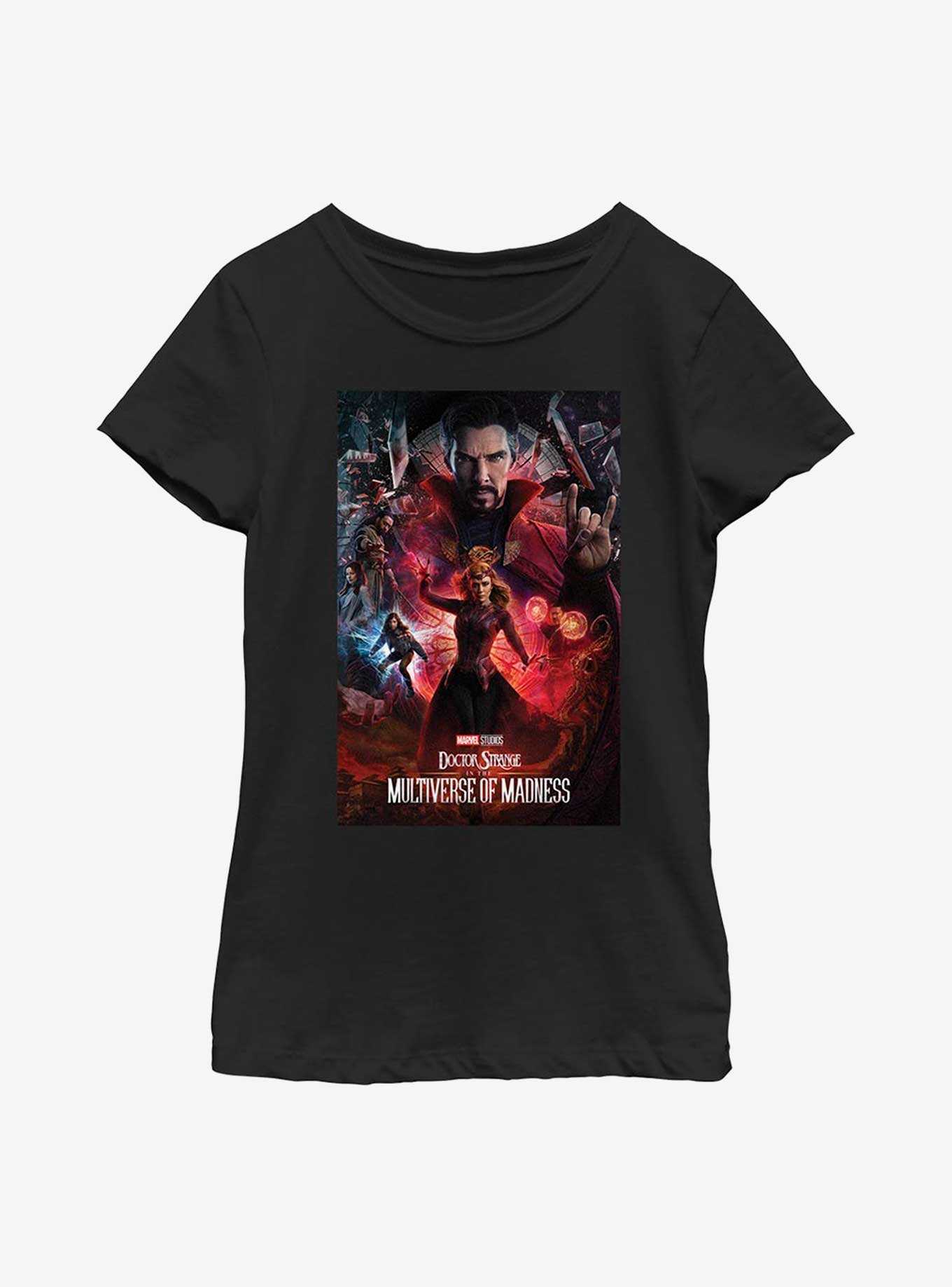 Marvel Doctor Strange In The Multiverse Of Madness Movie Poster Youth Girls T-Shirt, , hi-res