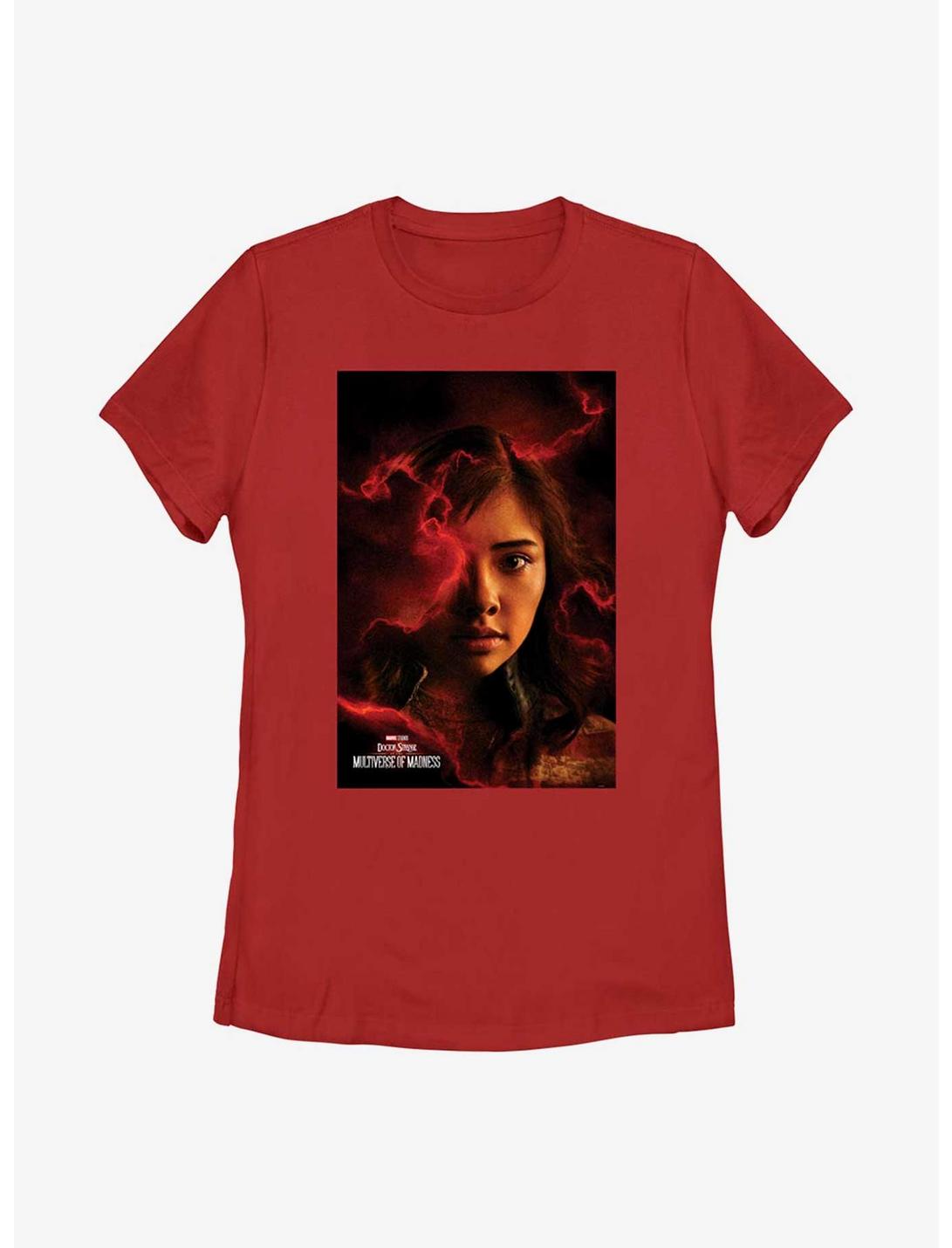 Marvel Doctor Strange In The Multiverse Of Madness America Chavez Poster Womens T-Shirt, RED, hi-res