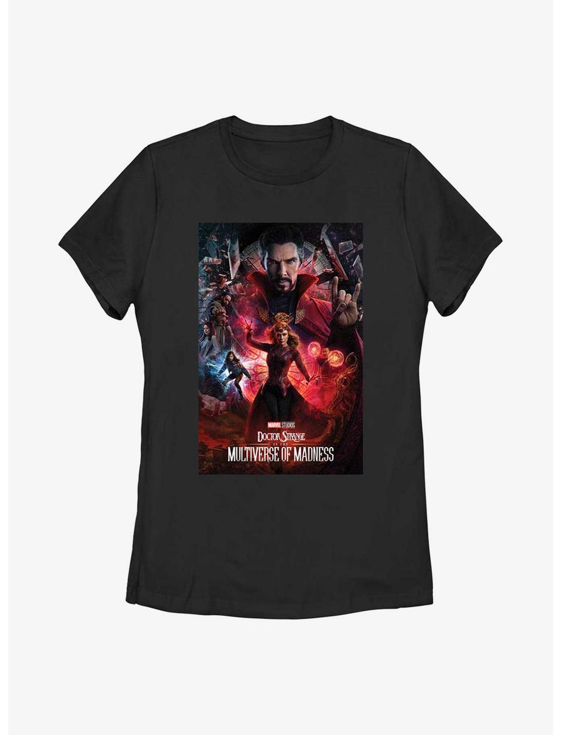 Marvel Doctor Strange In The Multiverse Of Madness Movie Poster Womens T-Shirt, BLACK, hi-res
