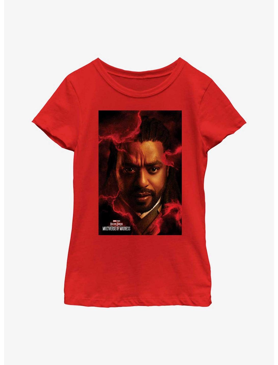 Marvel Doctor Strange In The Multiverse Of Madness Mordo Poster Youth Girls T-Shirt, RED, hi-res