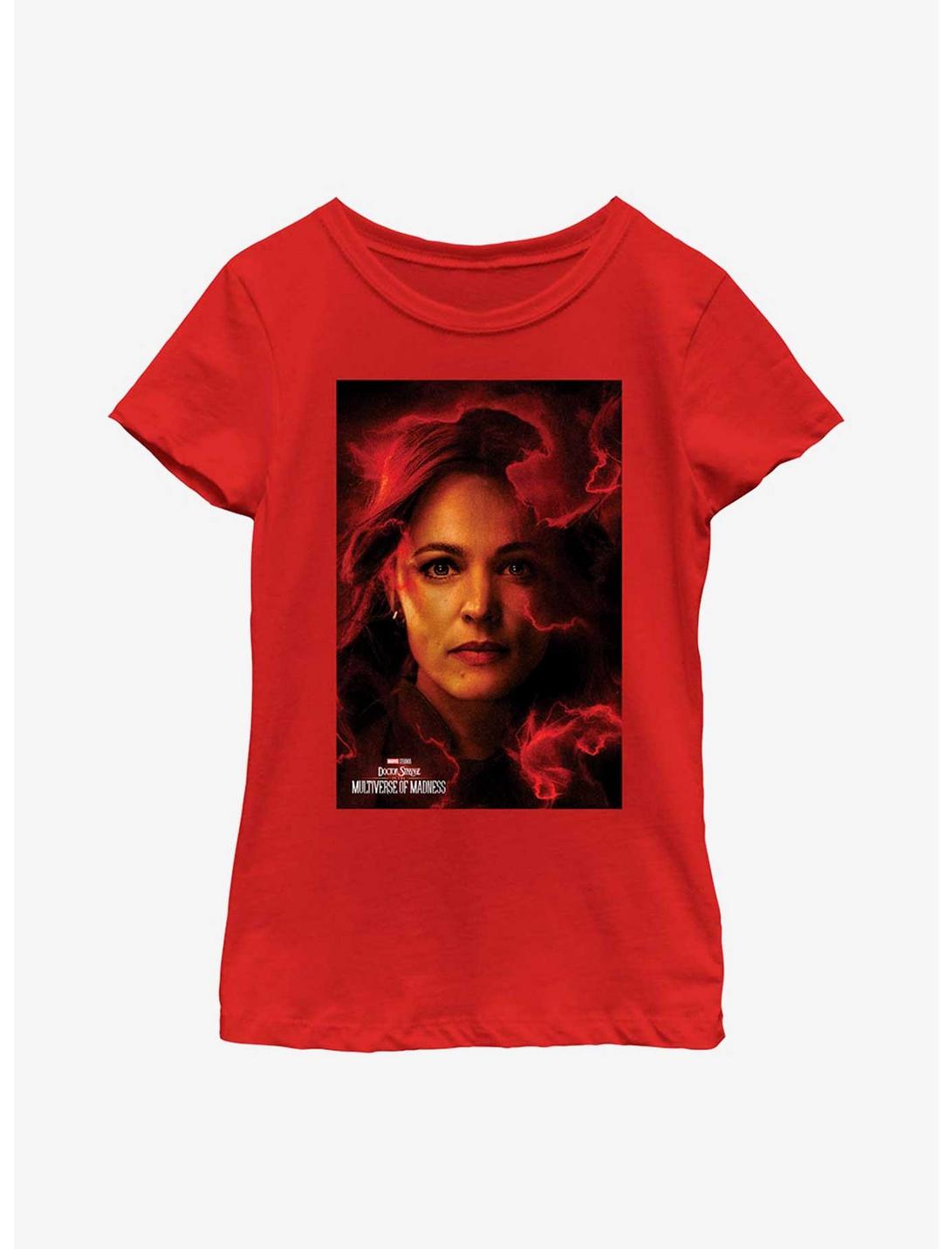 Marvel Doctor Strange In The Multiverse Of Madness Christine Palmer Poster Youth Girls T-Shirt, RED, hi-res