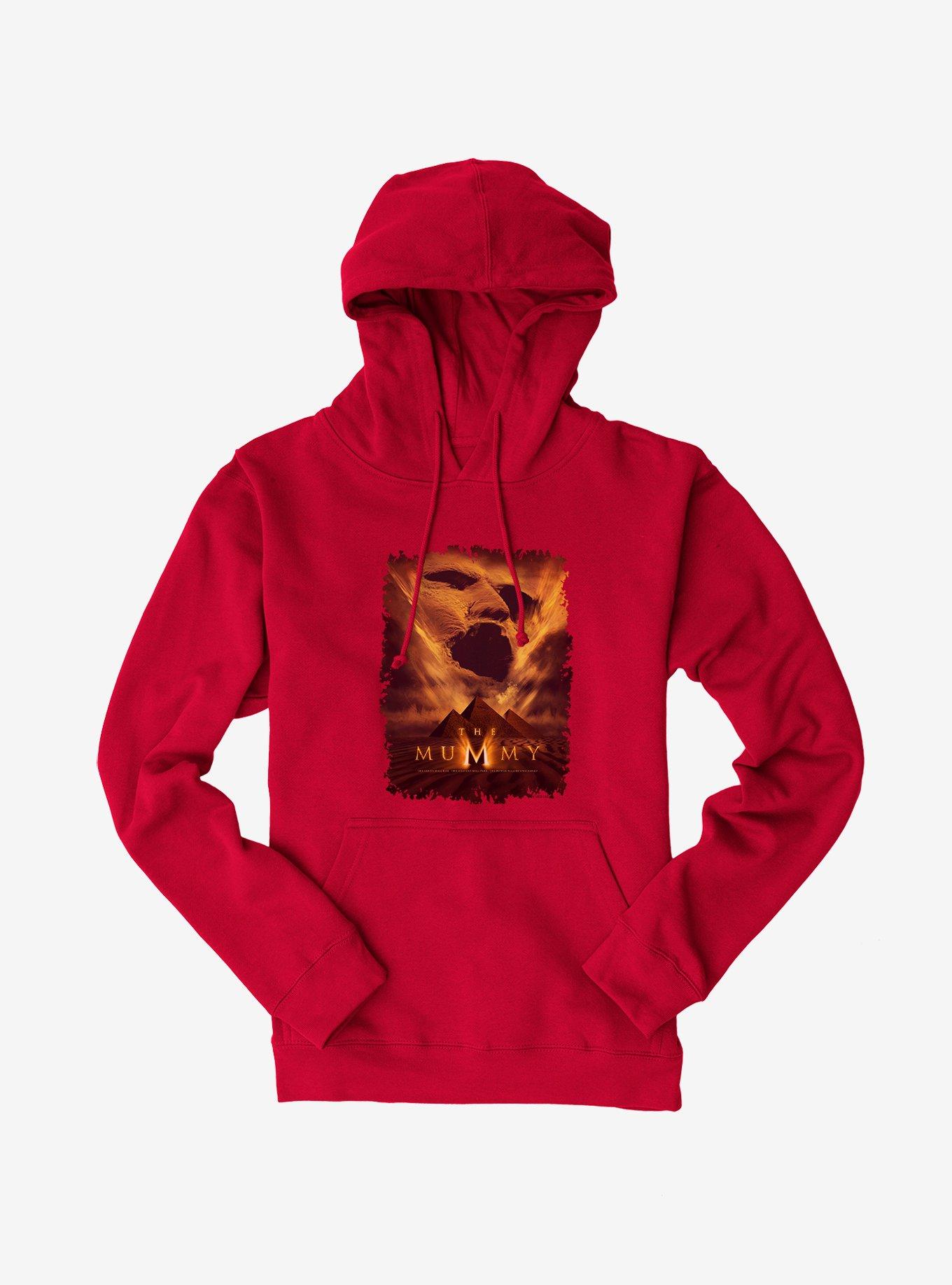 The Mummy Imhotep Poster Hoodie, RED, hi-res