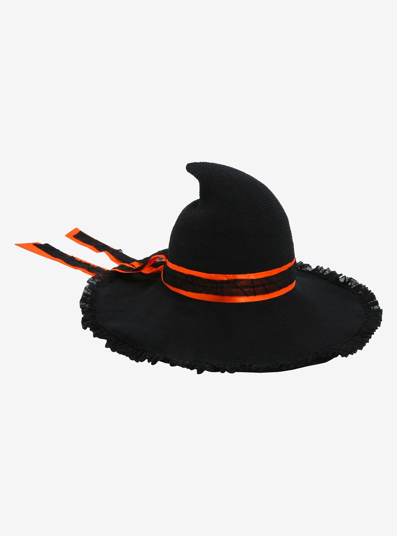 Black Kawaii Halloween Cottage Witch Hat, , hi-res