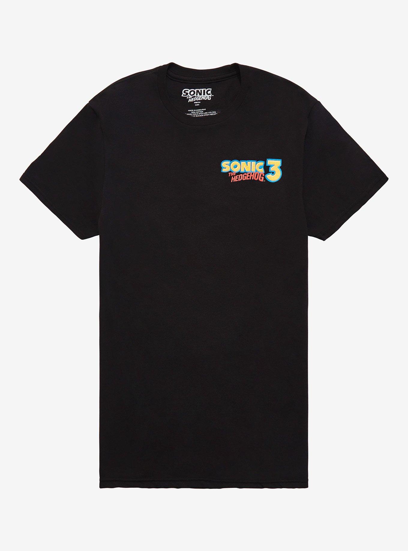 Sonic The Hedgehog 3 Game Cover Double-Sided T-Shirt, BLACK, hi-res