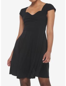 Black Retro Sweetheart Dress, , hi-res