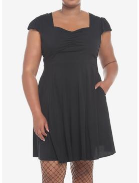 Black Retro Sweetheart Dress Plus Size, , hi-res