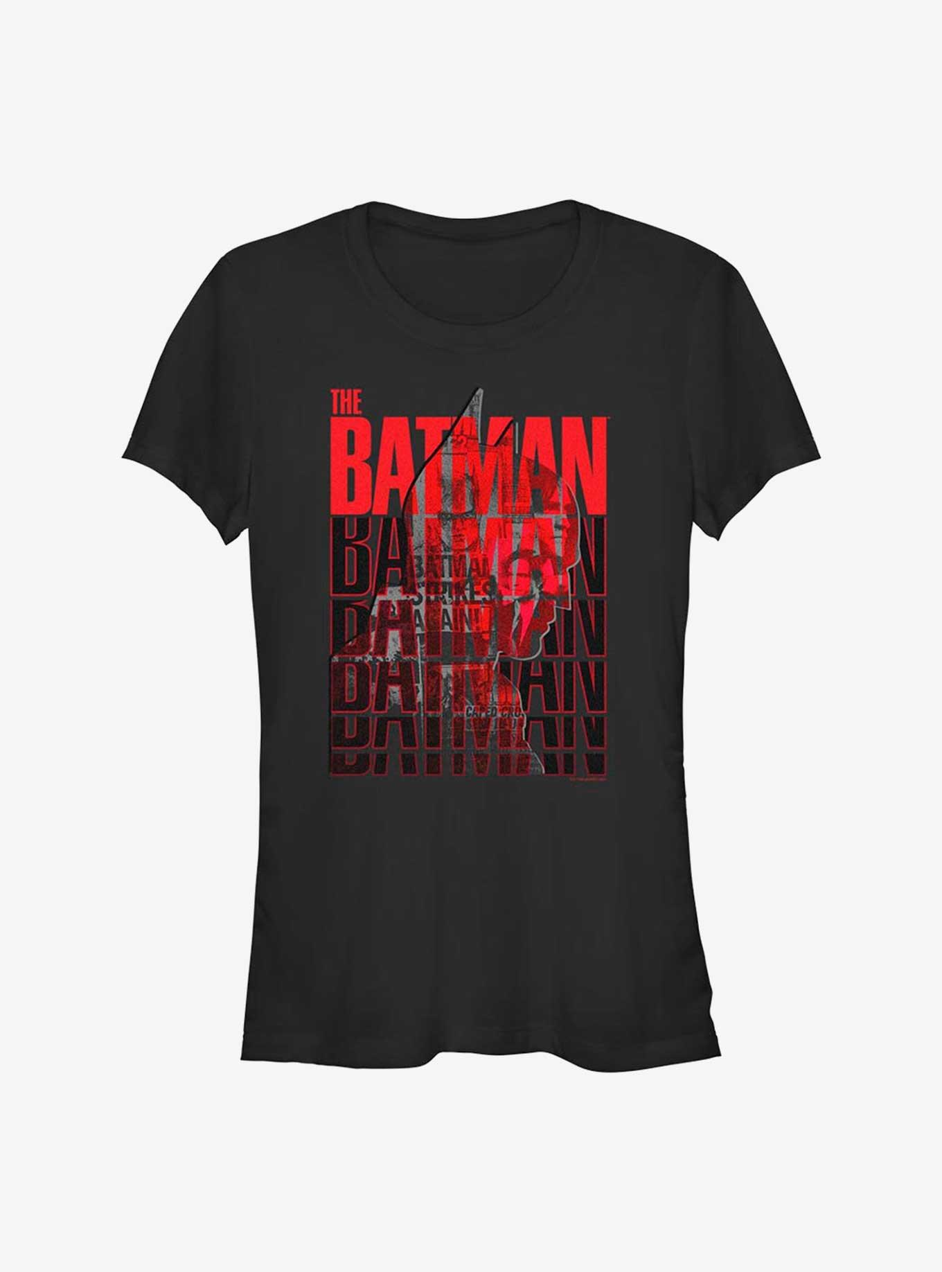DC Comics The Batman The Batman Stack Girls T-Shirt, BLACK, hi-res