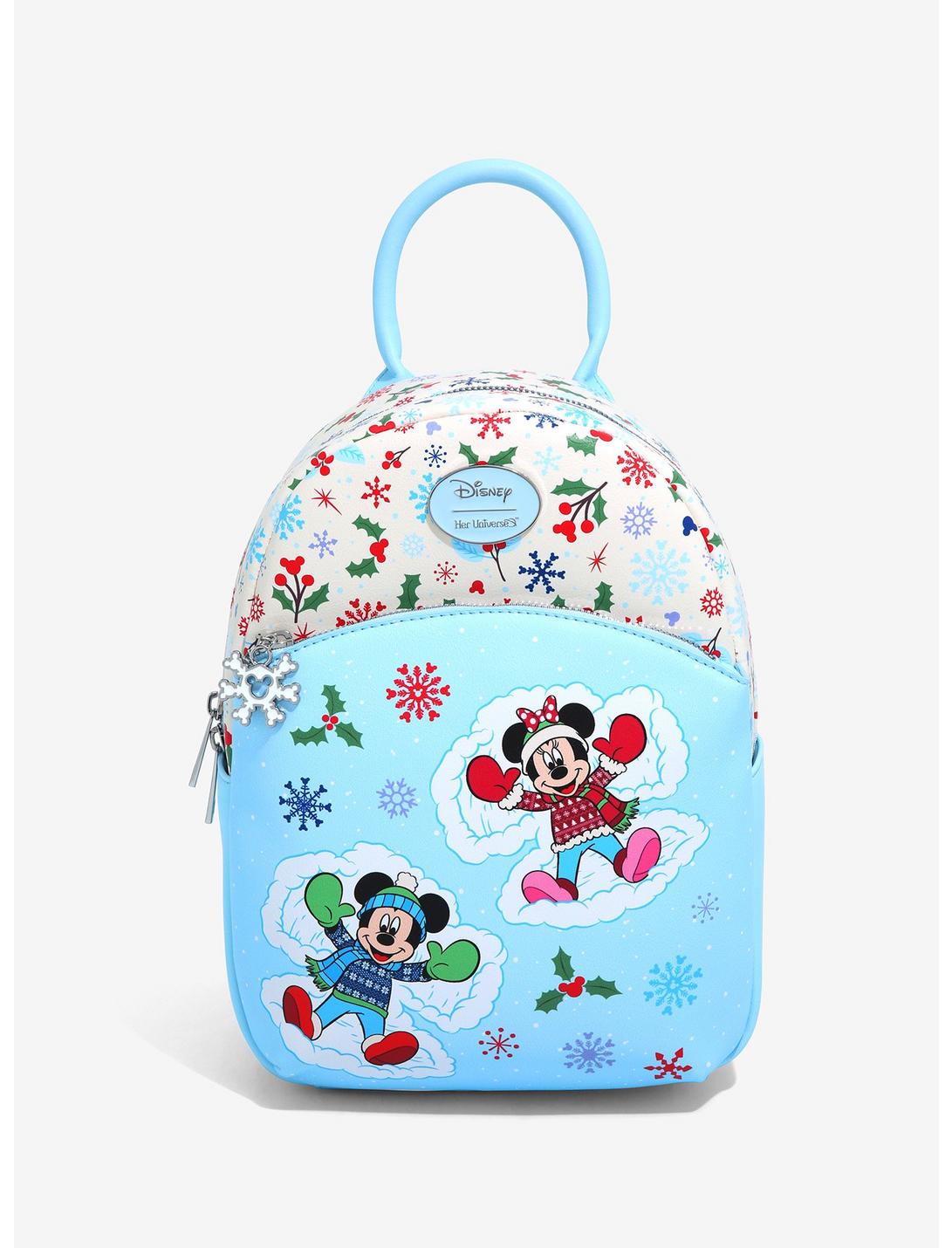 Her Universe Mickey Mouse & Minnie Mouse Snow Angels Mini Backpack, , hi-res