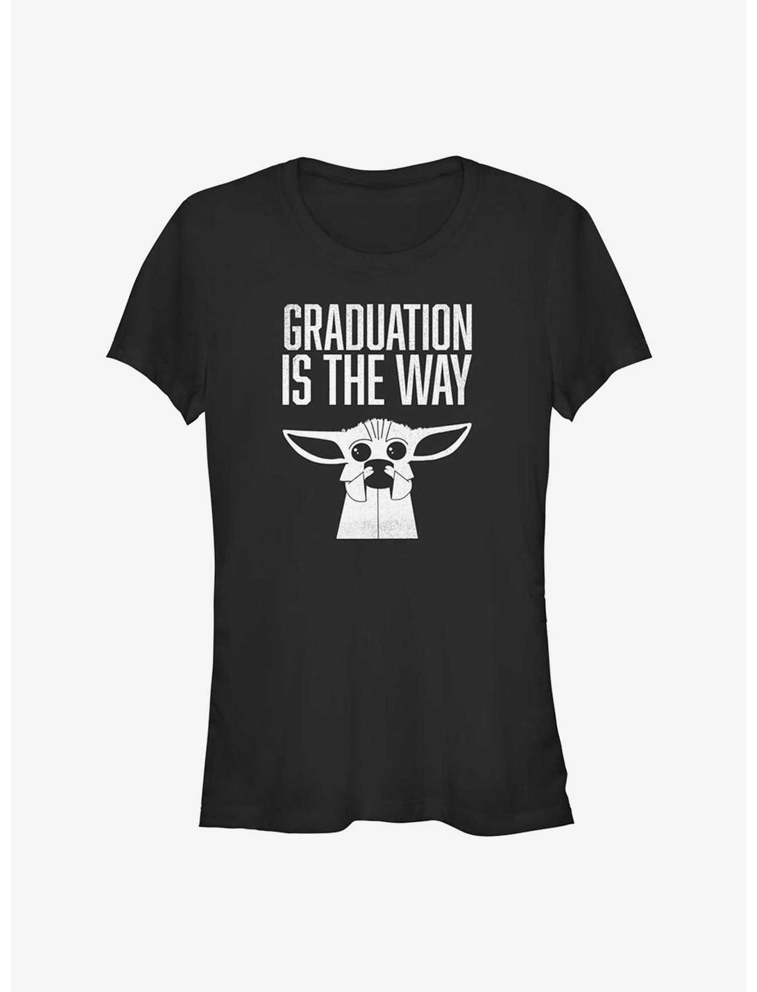 Star Wars The Mandalorian Grogu Graduation Girls T-Shirt, BLACK, hi-res