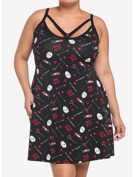 Friday The 13th Jason Bloody Weapons Strappy Dress Plus Size, , hi-res