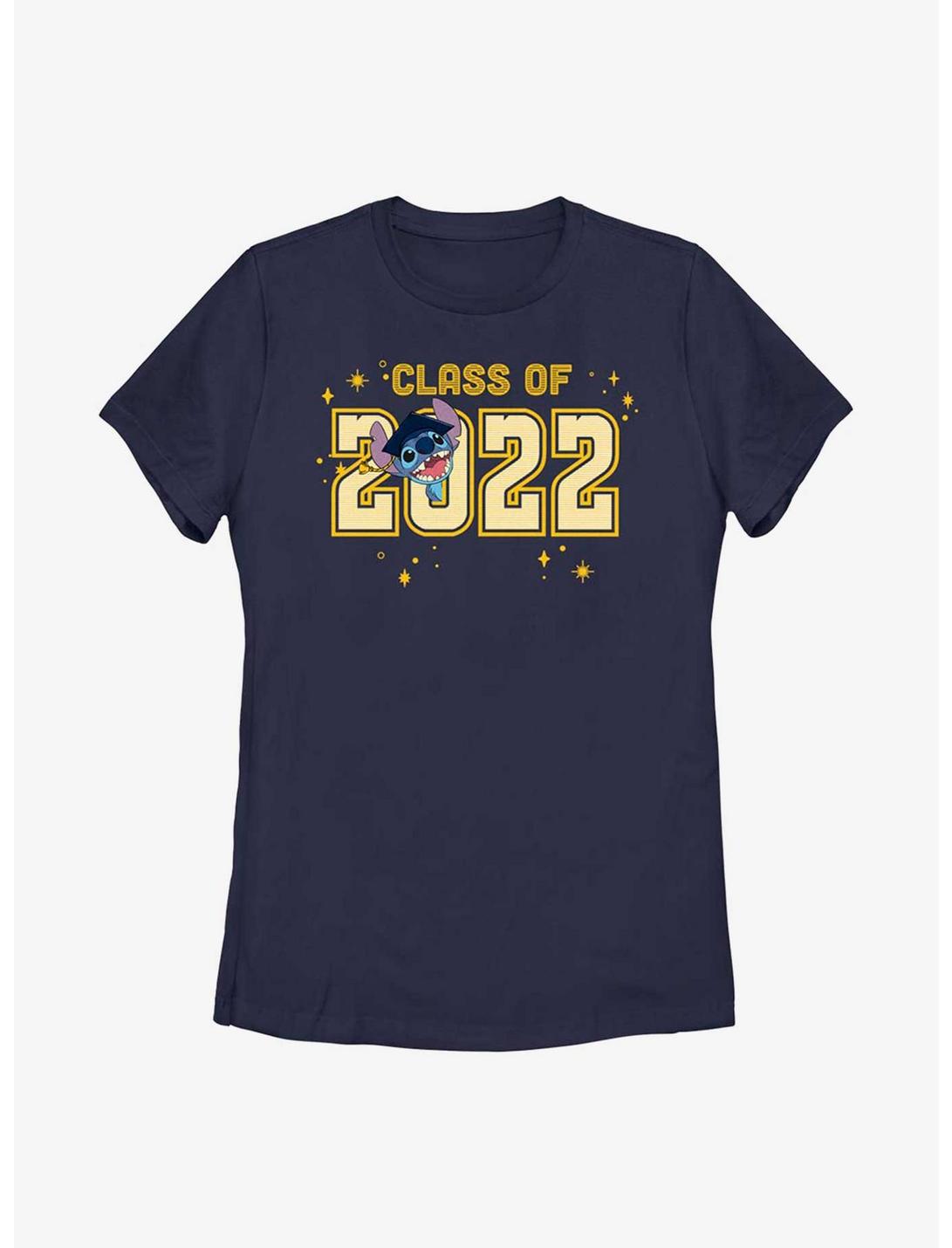 Disney Lilo & Stitch Grad 2022 Stitch Womens T-Shirt, NAVY, hi-res